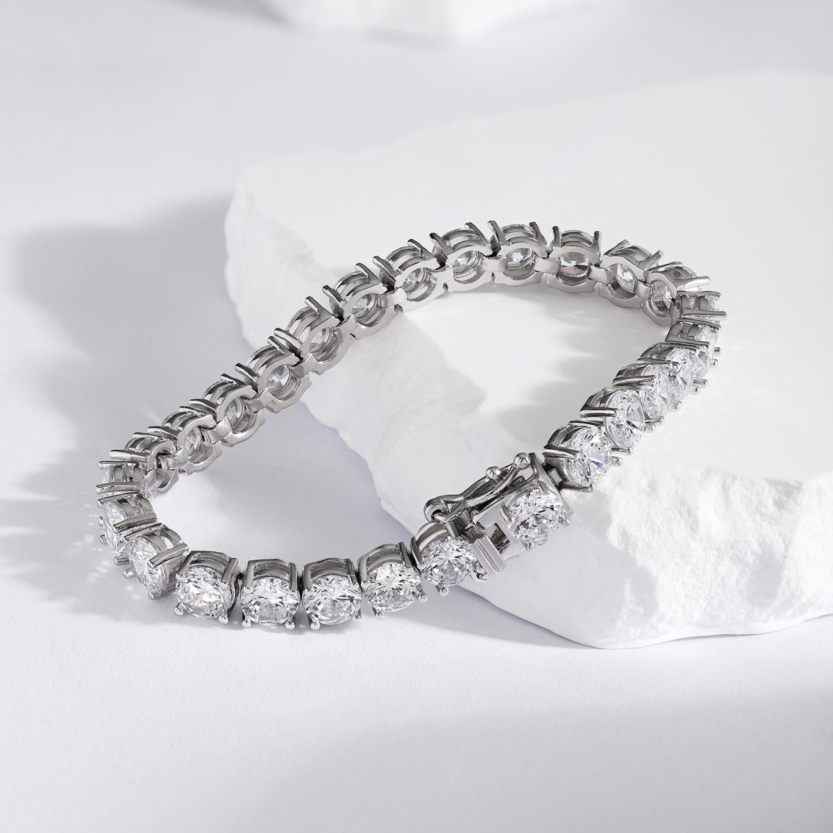 [HOT] Bracelet de mariage éblouissant taille ronde de 0,75 carat