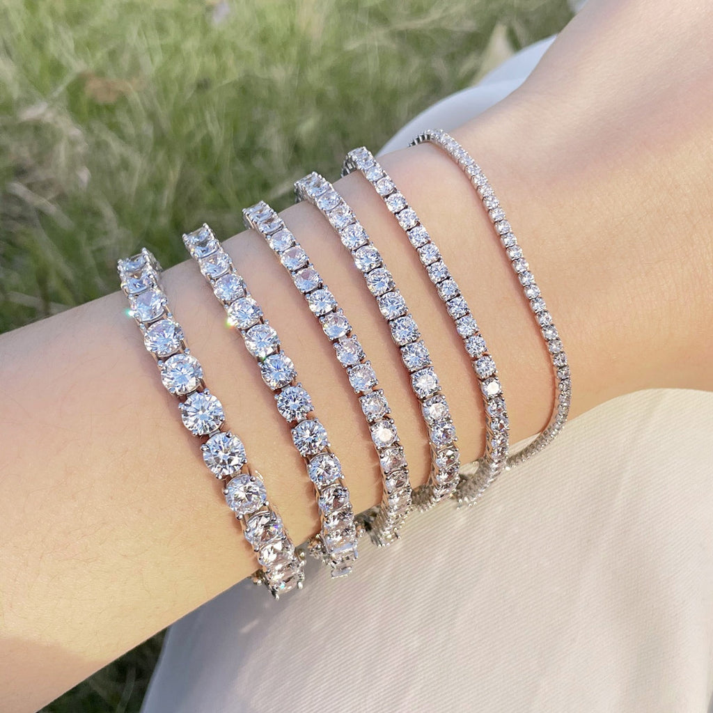 [HOT] Bracelet de mariage éblouissant taille ronde de 0,75 carat