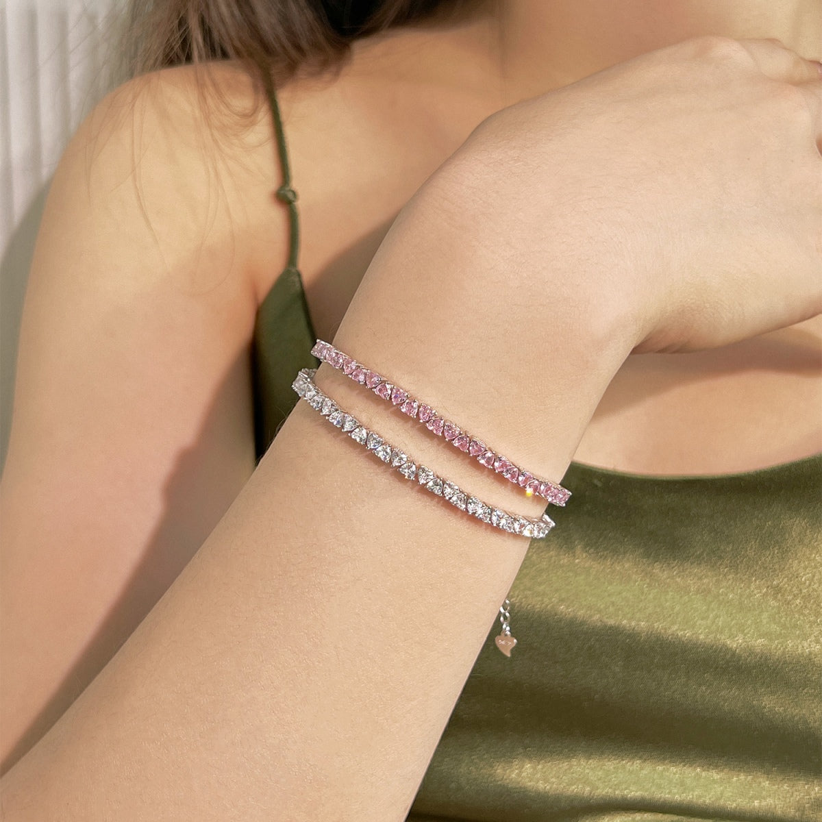 [HOT]Dazzling Romantic Heart Shape Lover Bracelet