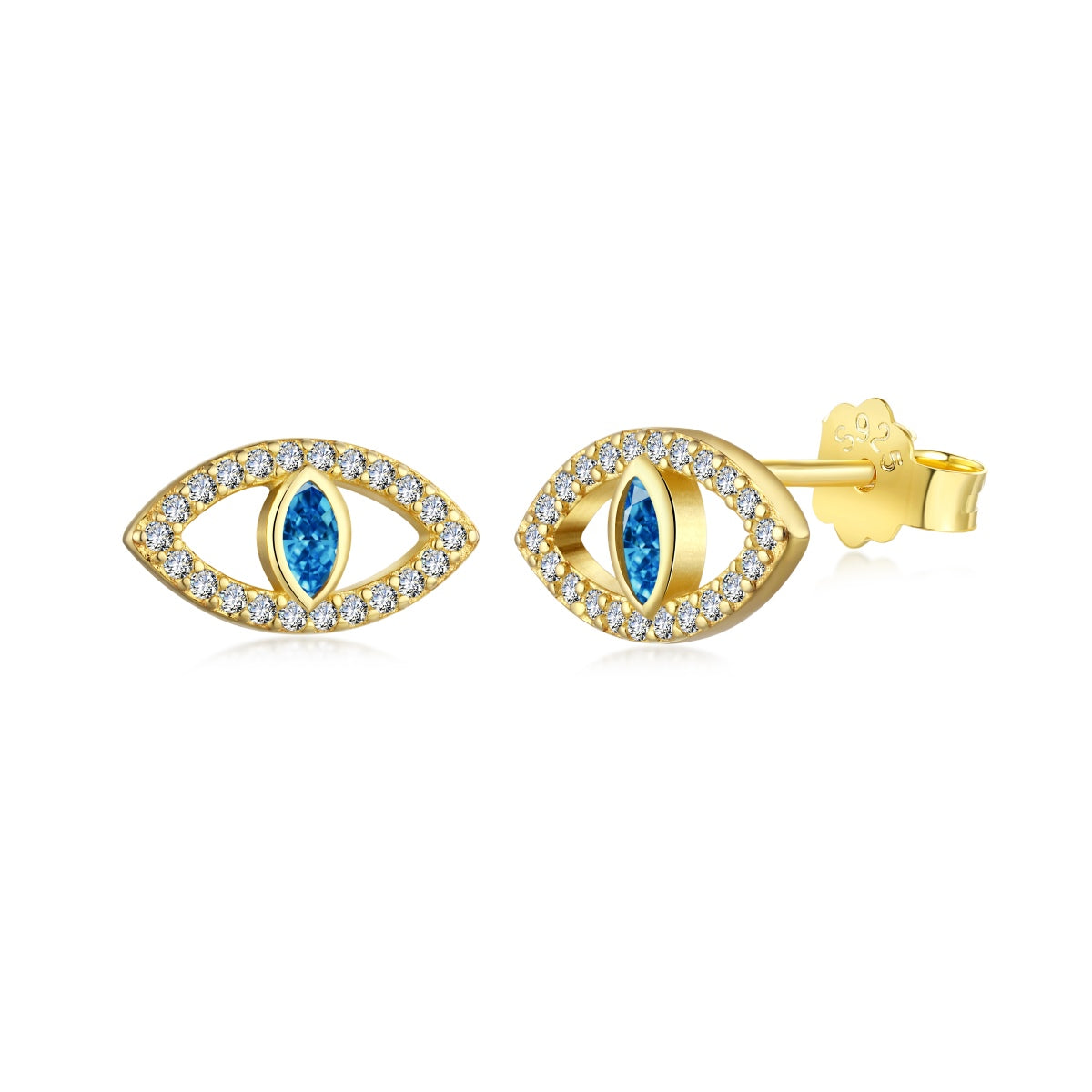 [HOT] Boucles d'oreilles à tige creuses Blue Devil Eyes