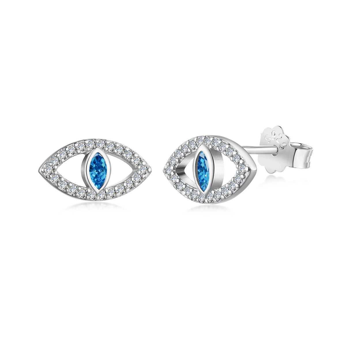 [HOT] Boucles d'oreilles à tige creuses Blue Devil Eyes