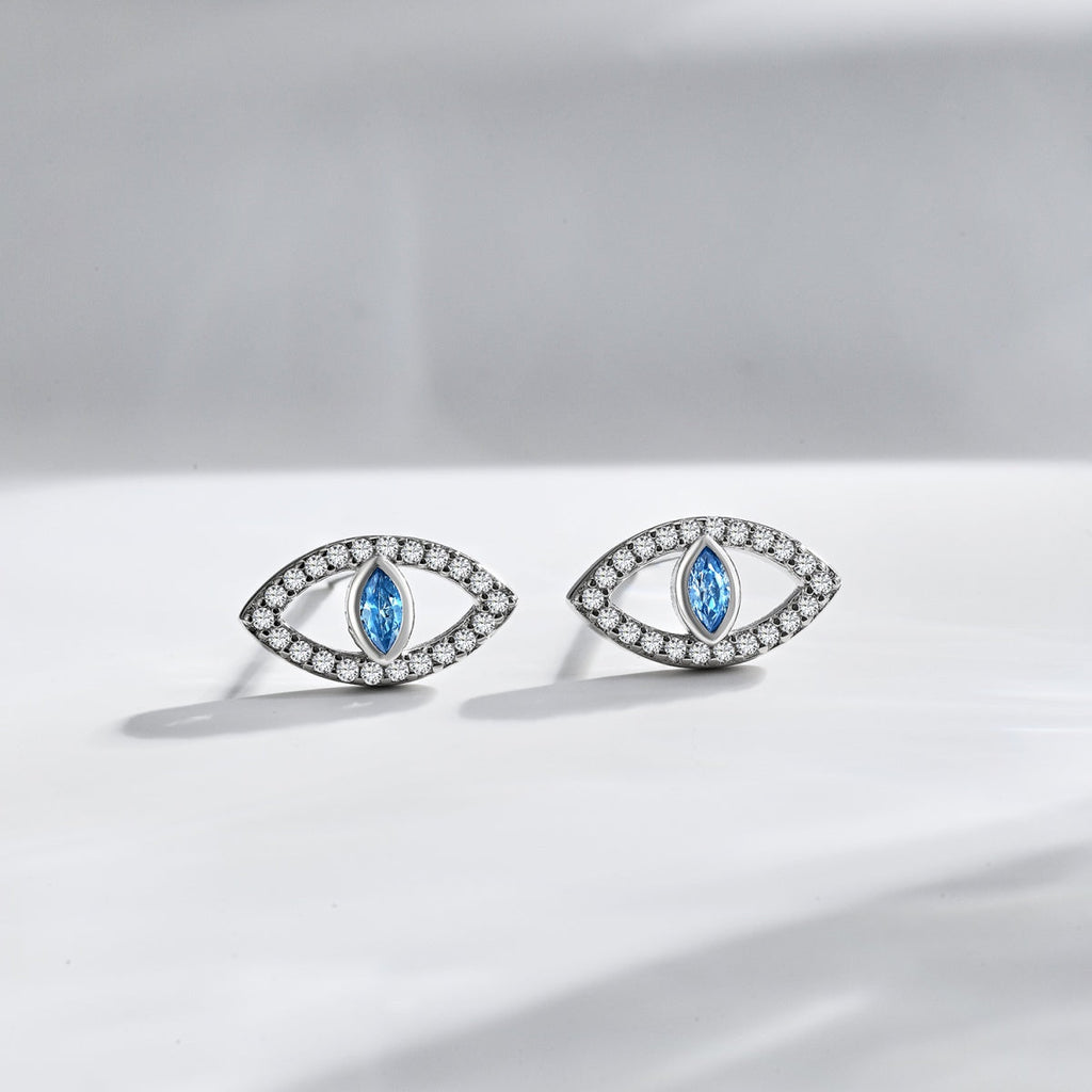 [HOT] Boucles d'oreilles à tige creuses Blue Devil Eyes