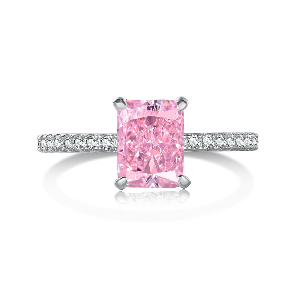 [HOT] Bague de fête scintillante et éclatante de 2,0 carats avec taille radiante