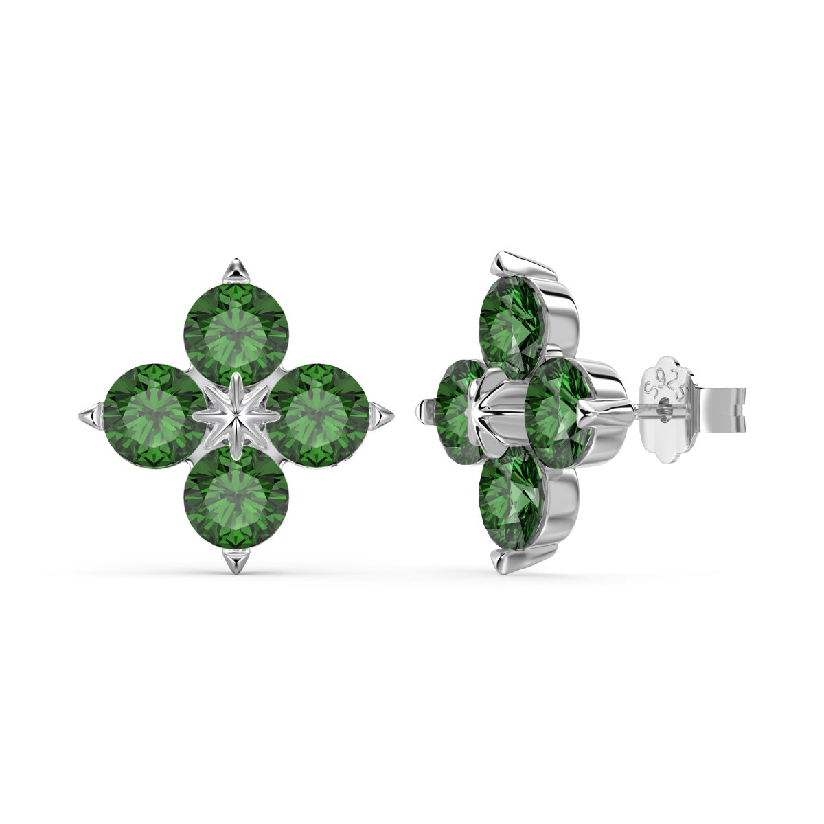 [HOT] Boucles d'oreilles trèfle à quatre feuilles et étoile à huit branches