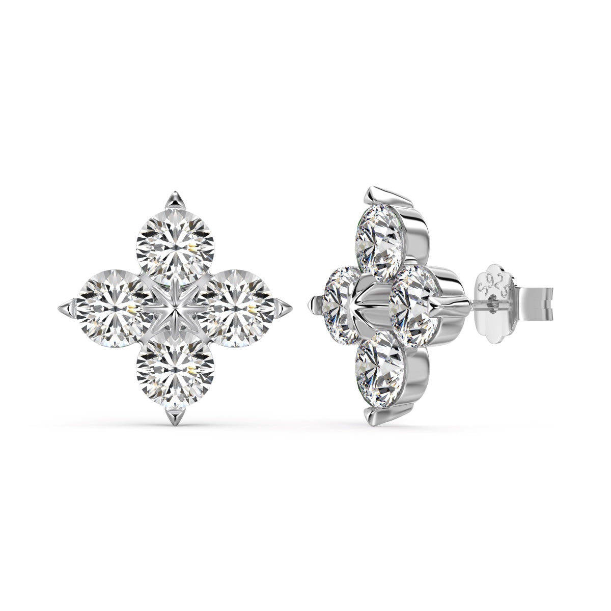 [HOT] Boucles d'oreilles trèfle à quatre feuilles et étoile à huit branches