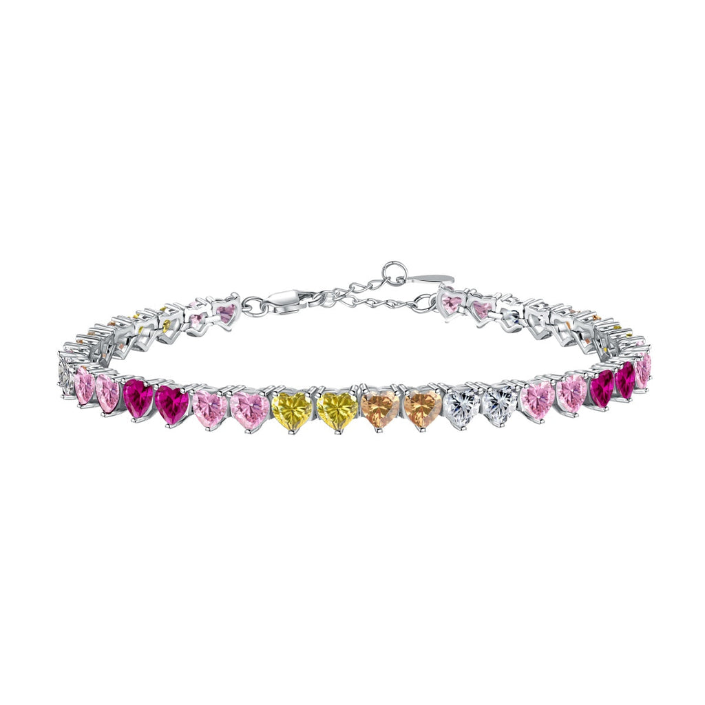 [HOT] Bracelet d'amoureux luxueux et coloré en forme de cœur romantique