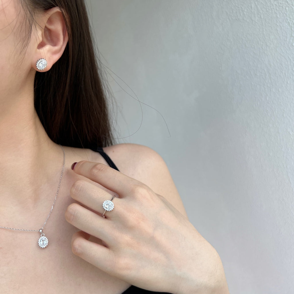[HOT] Boucles d'oreilles quotidiennes délicates à coupe ovale radiante
