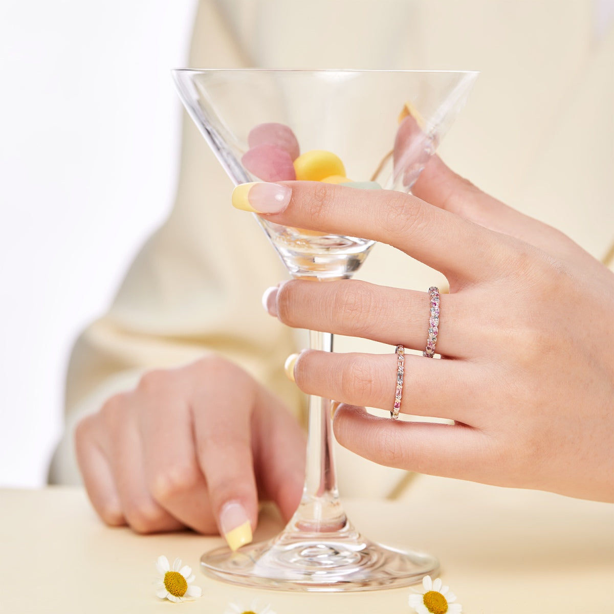 [HOT]Charming Colorful Round Cut Daily Ring