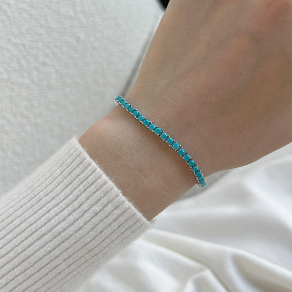 [HOT]Dainty Charming Round Cut Tennis Bracelet