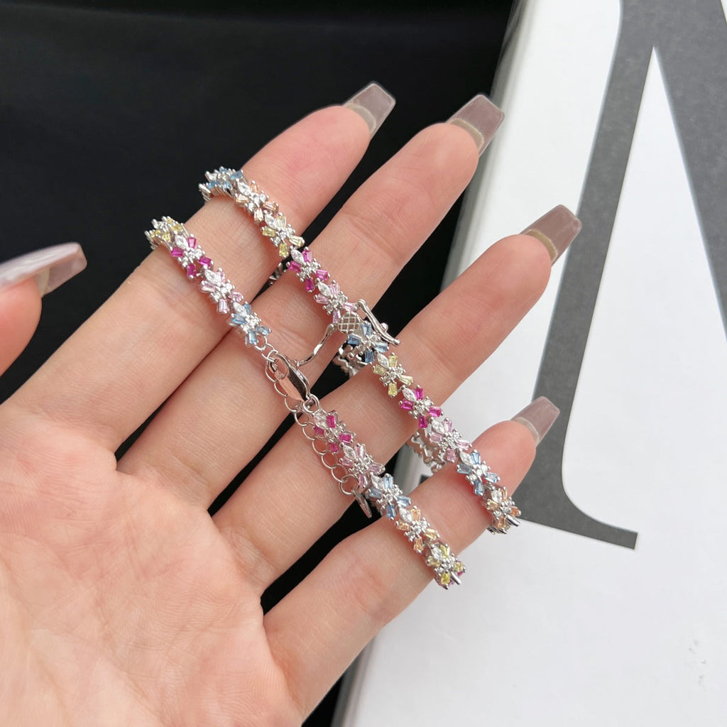 [HOT]Radiant Colorful Emerald Cut Party Bracelet
