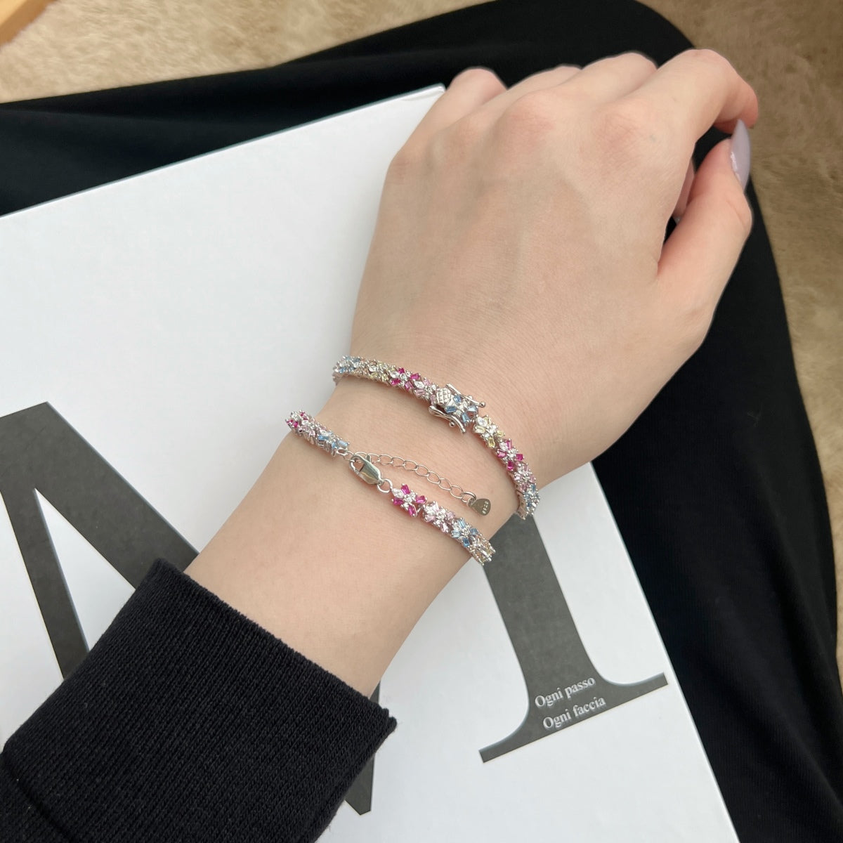 [HOT]Radiant Colorful Emerald Cut Party Bracelet