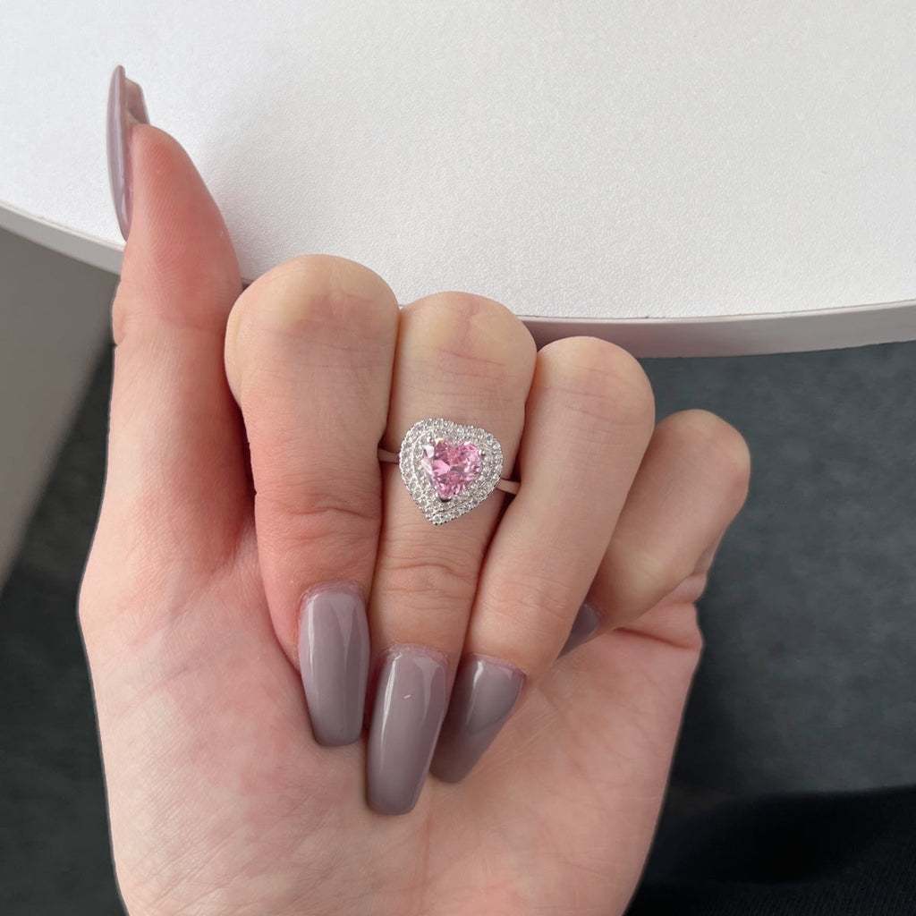 [HOT]Delicate Ebullient Heart Shape Wedding Ring