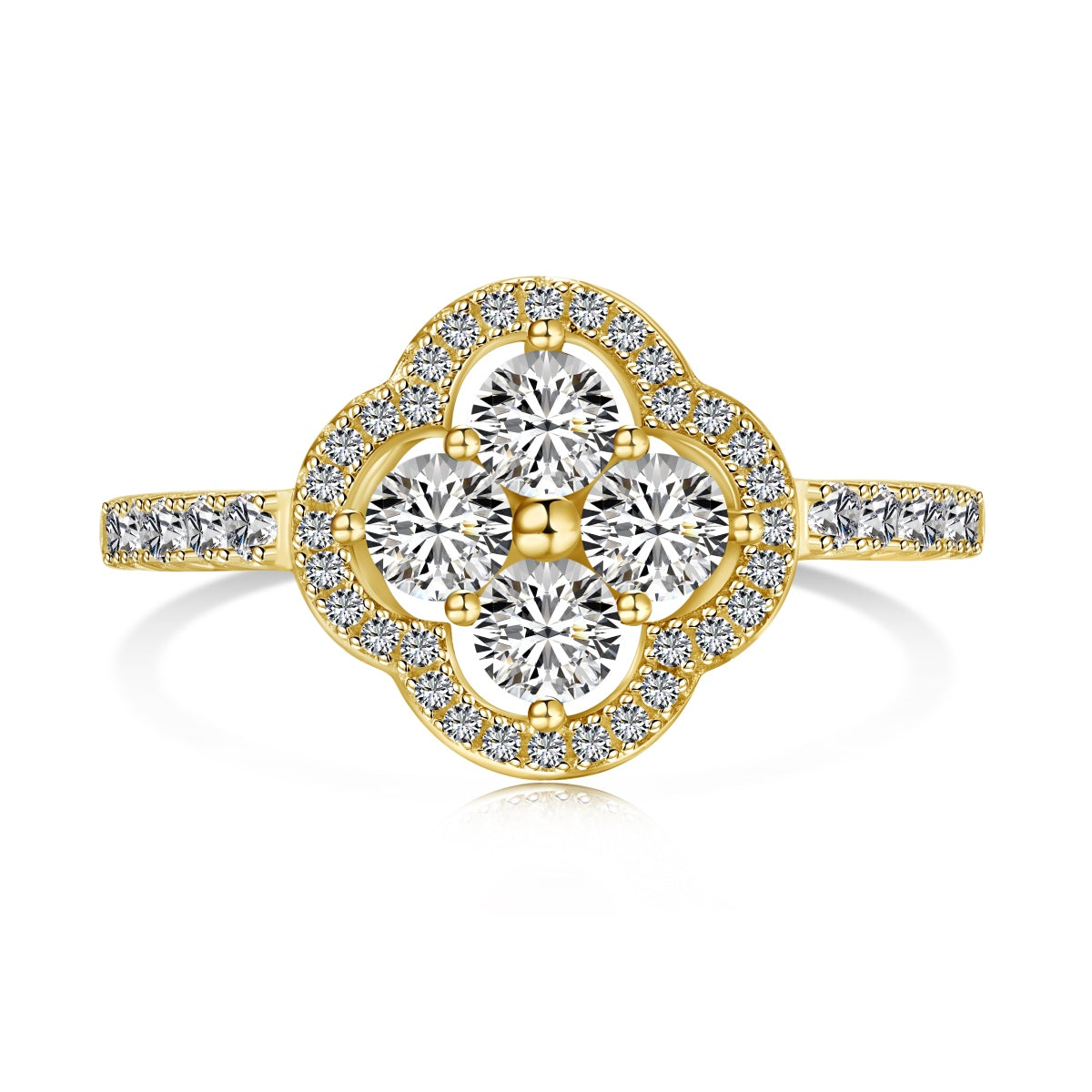 [HOT] Bague à motif de trèfle à quatre feuilles