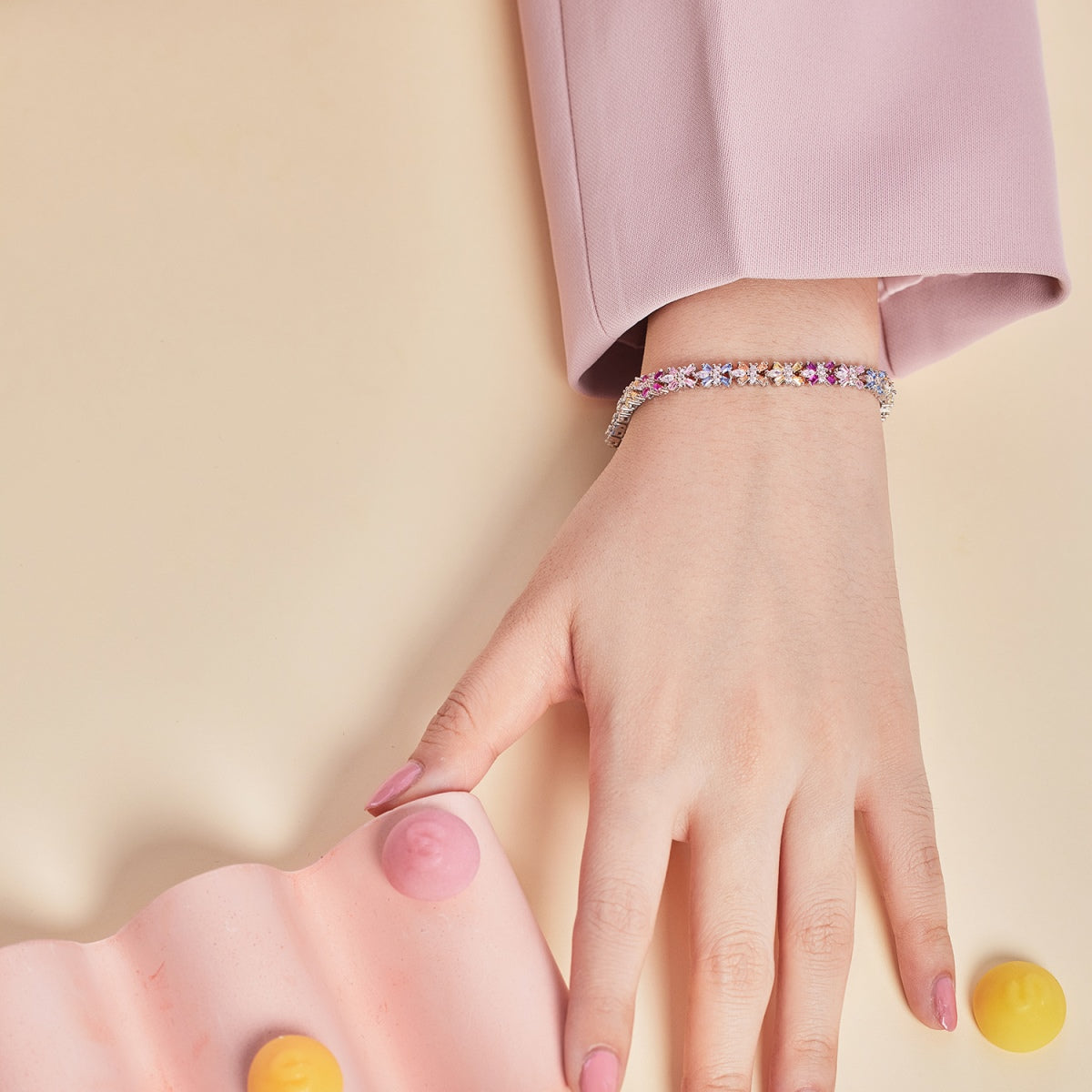 [HOT]Radiant Colorful Emerald Cut Party Bracelet