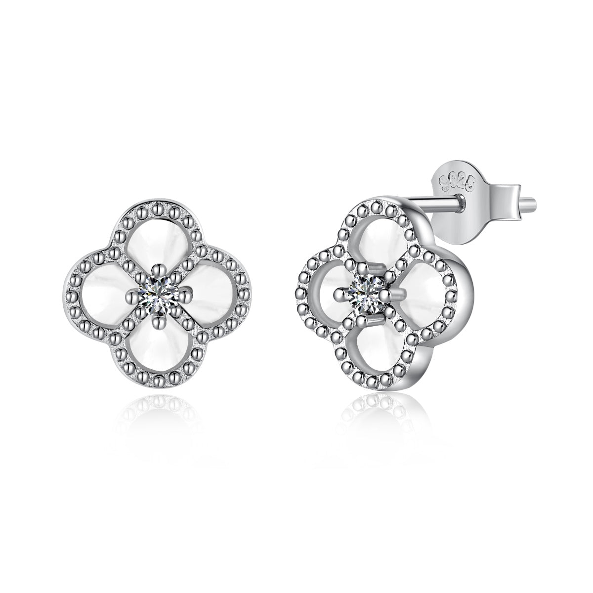 [HOT] Boucles d'oreilles exquises en forme de fleur de trèfle à quatre feuilles