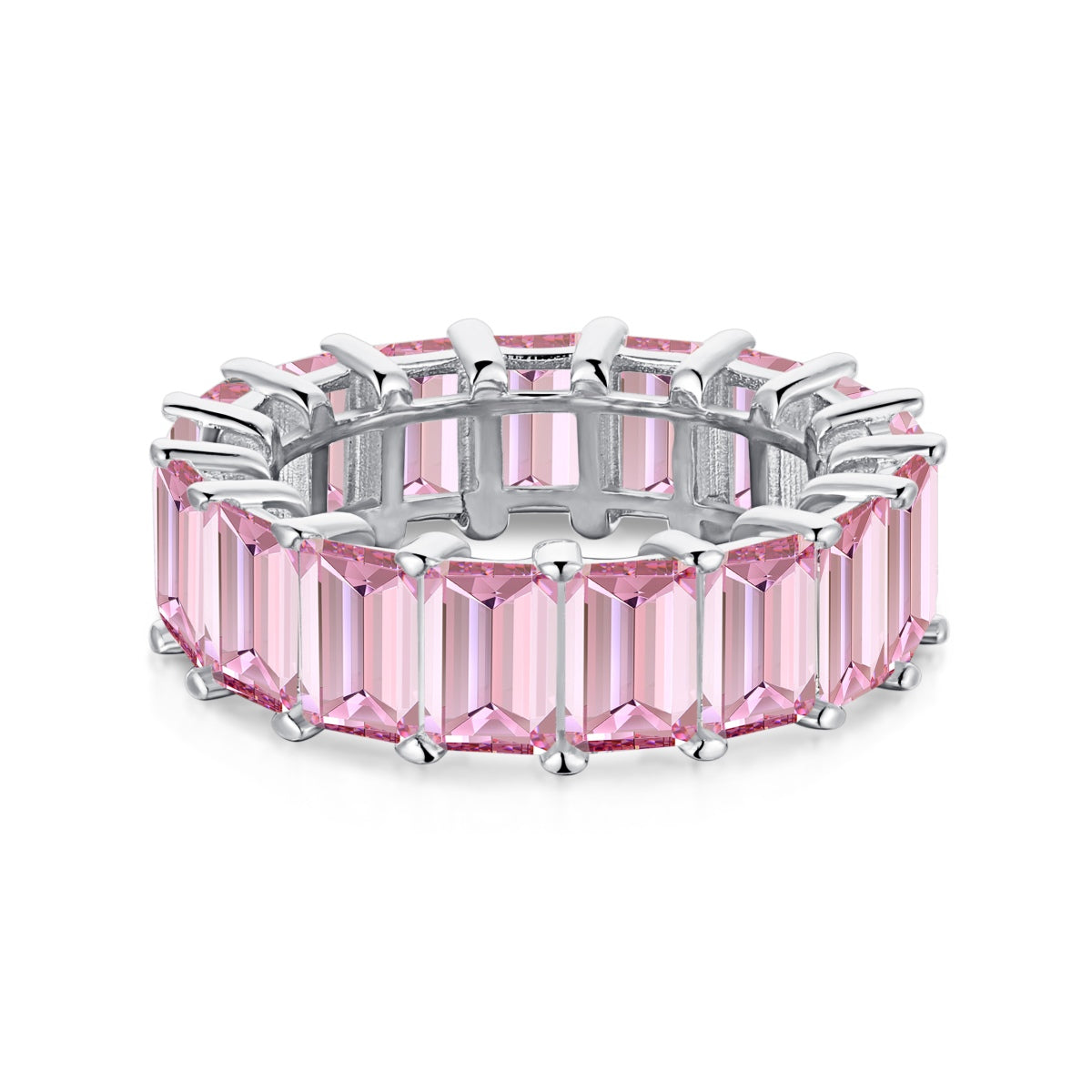 [HOT] Bague tennis élégante taille émeraude de 0,75 carat
