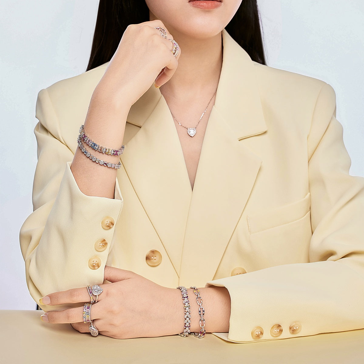 [HOT]Delicate Colorful Multi Cut Party Bracelet
