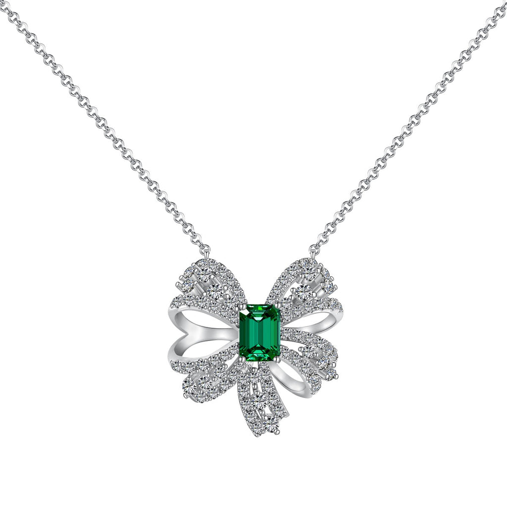 [HOT]Luxurious Flower Shape Emerald Cut Necklace