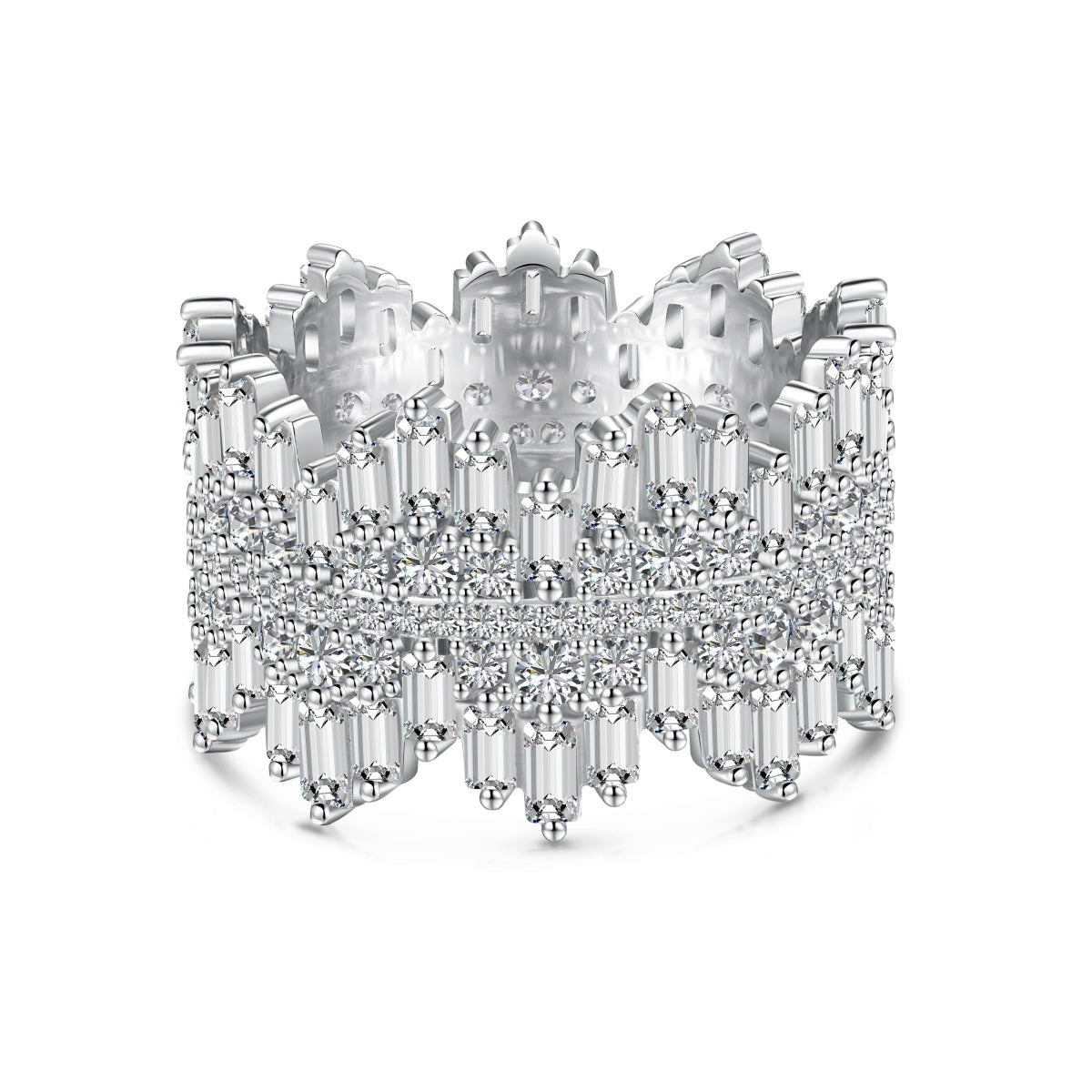 [HOT] Bague quotidienne luxueuse et colorée à taille radieuse