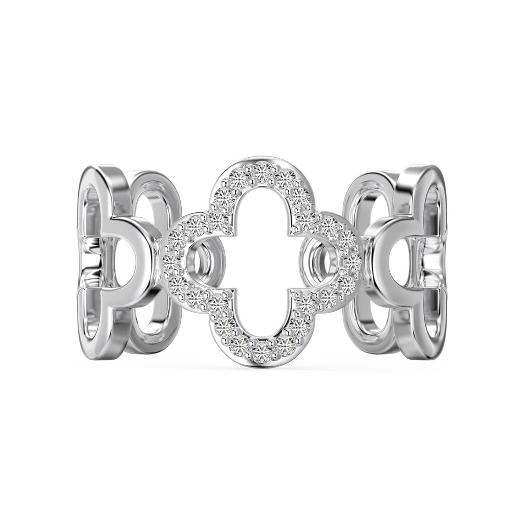 [HOT]Hollow Design Four-Leaf Clover Flower Shape Ring