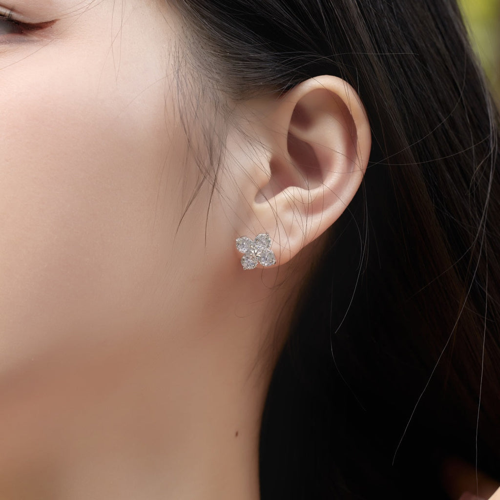 [HOT] Boucles d'oreilles trèfle à quatre feuilles et étoile à huit branches