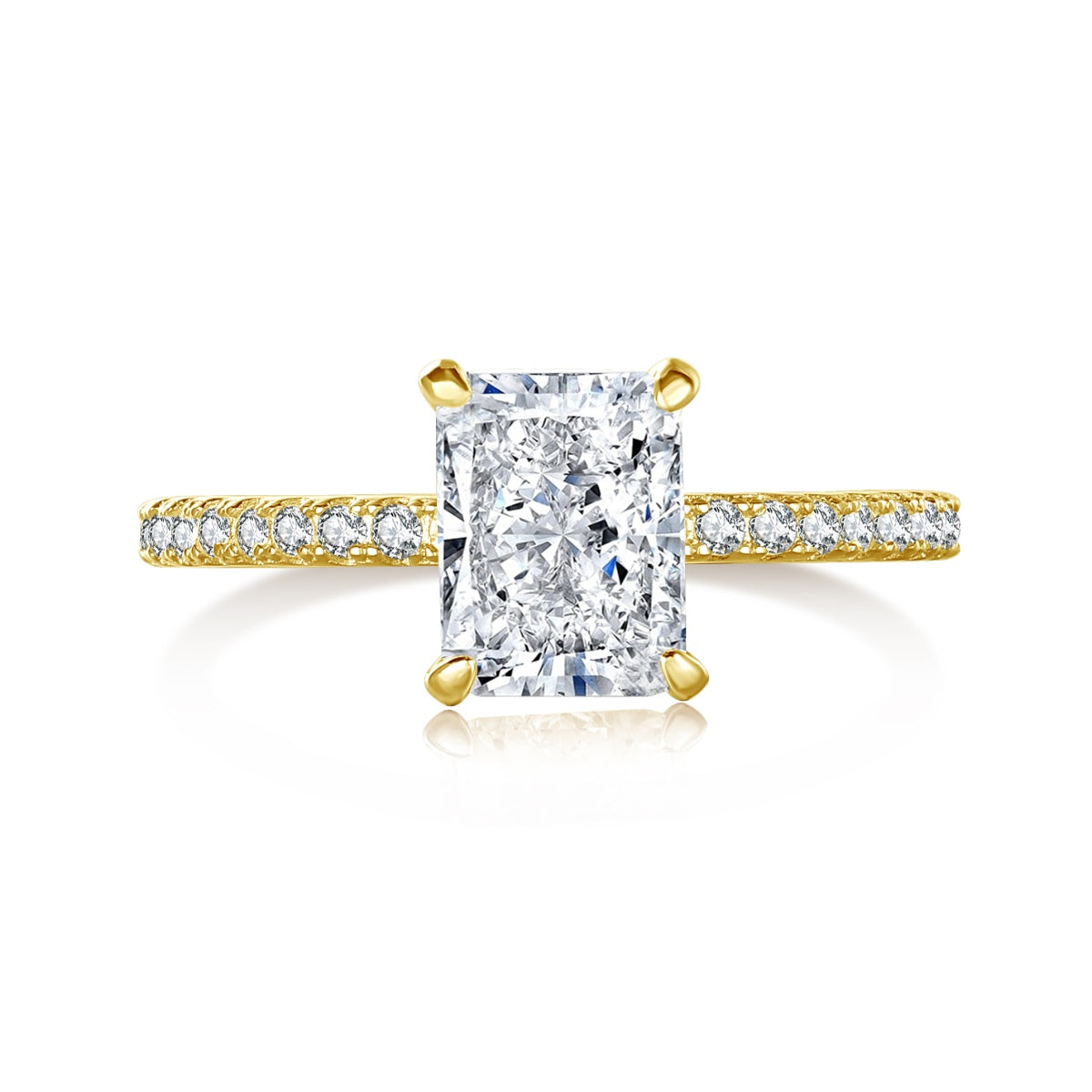 [HOT] Bague de fête scintillante et éclatante de 2,0 carats avec taille radiante