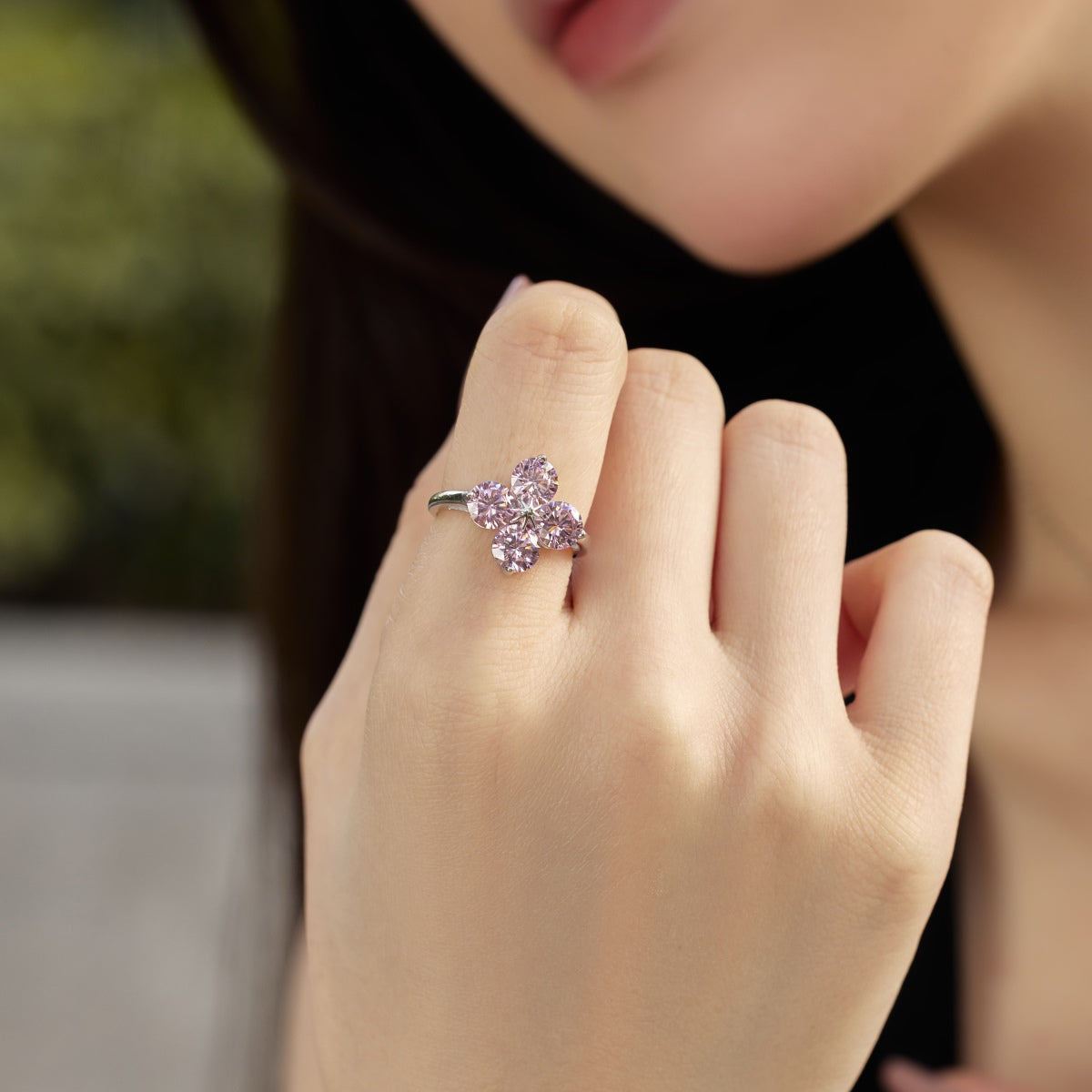 [HOT] Bague étoile à huit branches et trèfle à quatre feuilles