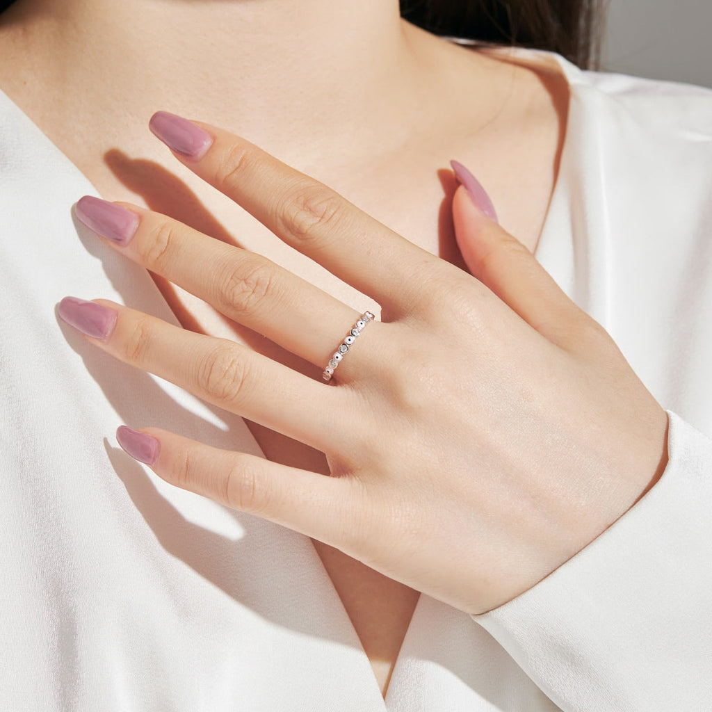 [HOT] Bague quotidienne ronde et scintillante