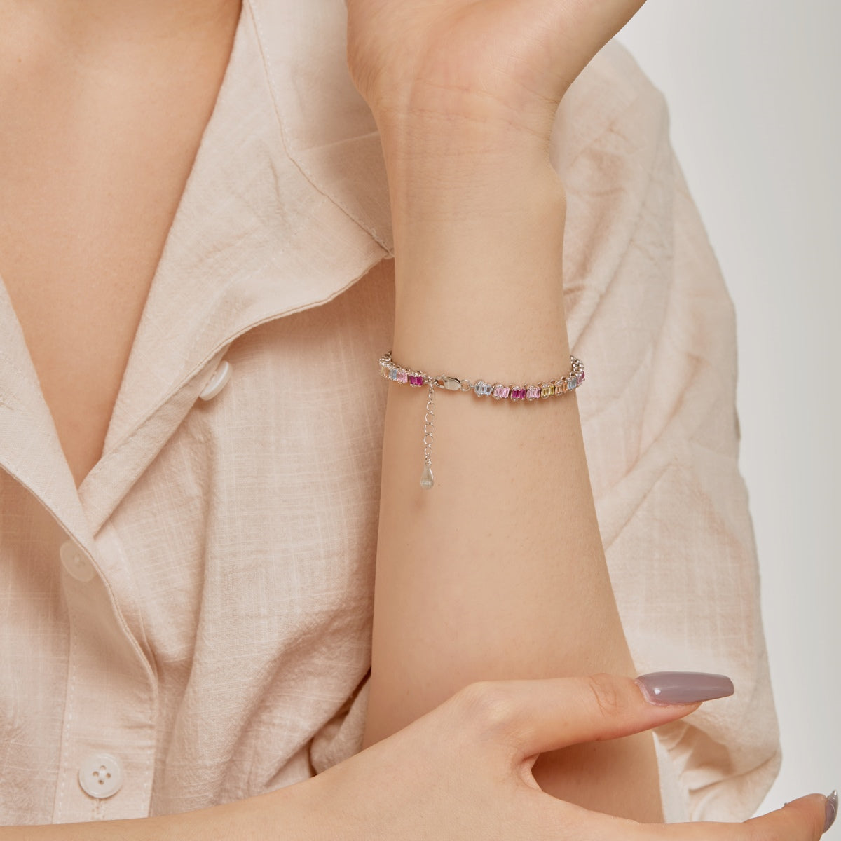 [HOT] Bracelet de fête délicat et coloré taille émeraude