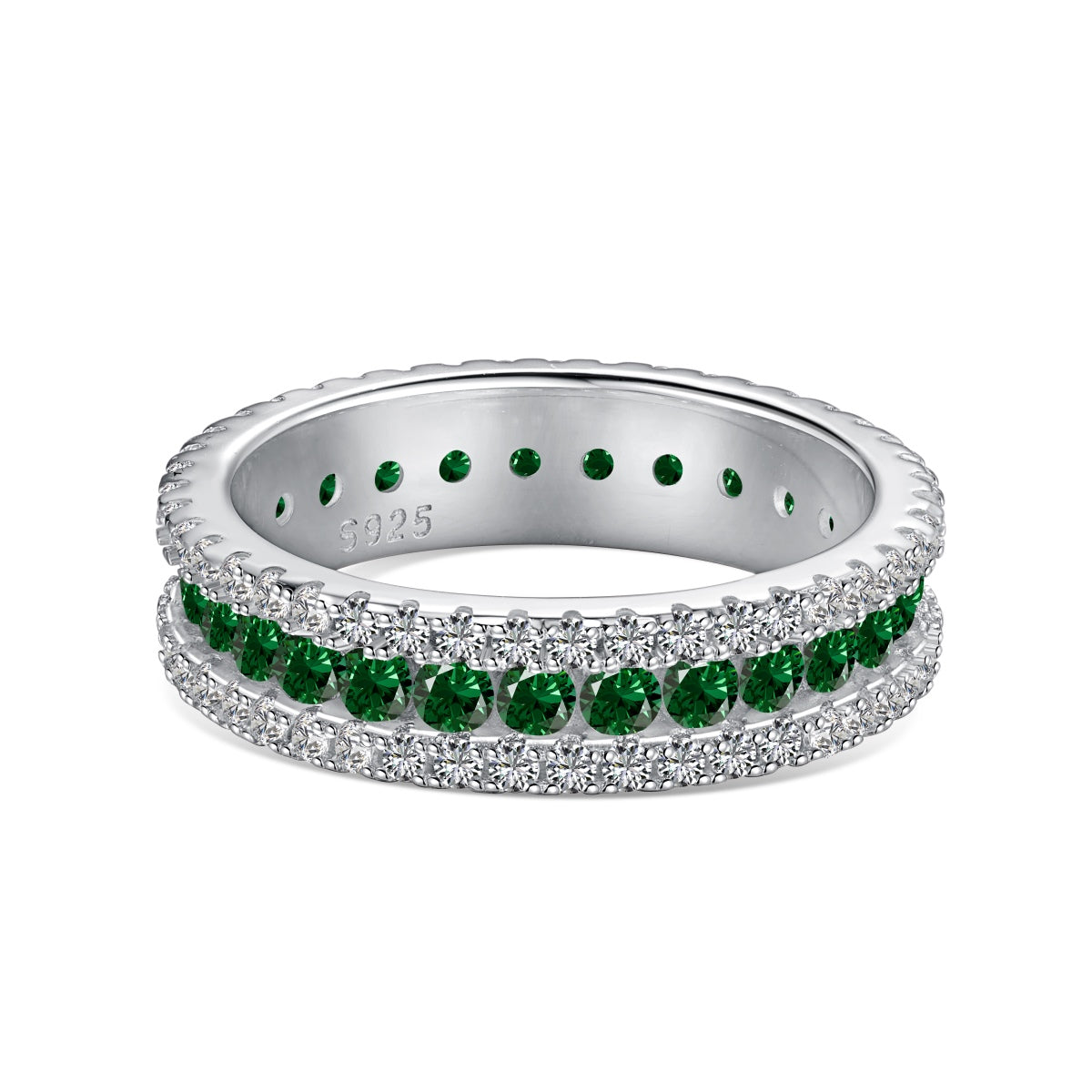 [HOT] Bague quotidienne délicate et colorée à coupe ronde
