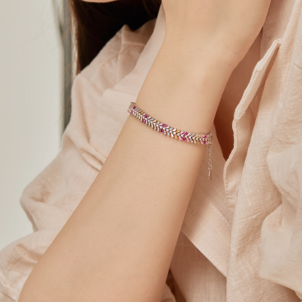 [HOT] Bracelet quotidien délicat taille émeraude radiante