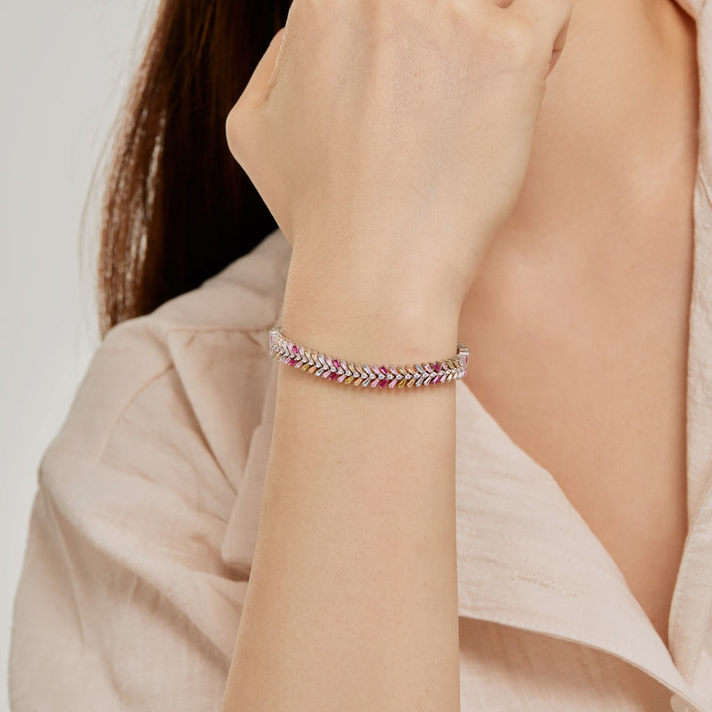 [HOT] Bracelet quotidien délicat taille émeraude radiante