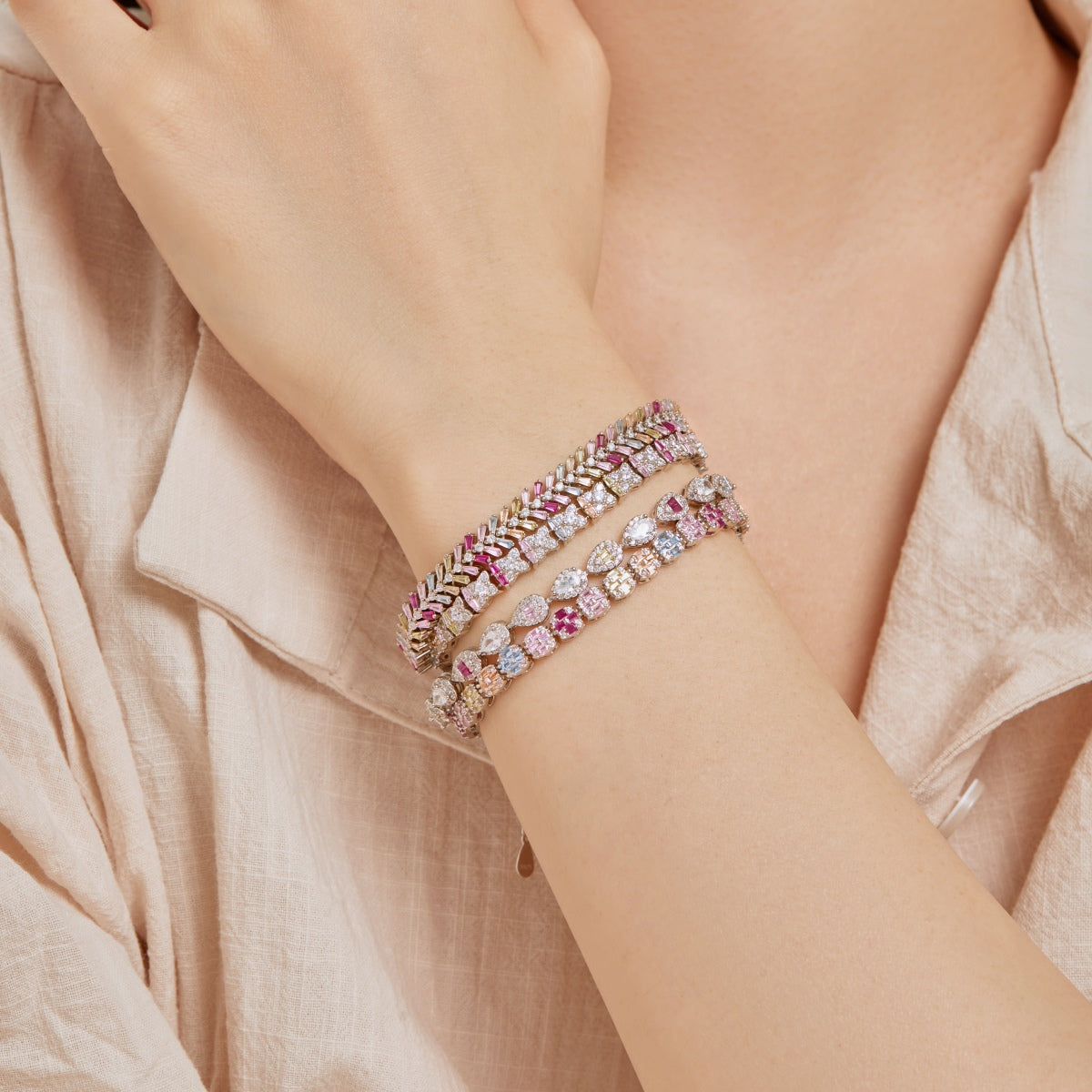 [HOT] Bracelet quotidien délicat taille émeraude radiante