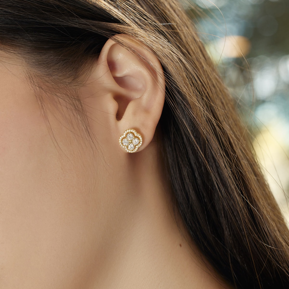 [HOT] Boucles d'oreilles exquises en forme de trèfle à quatre feuilles