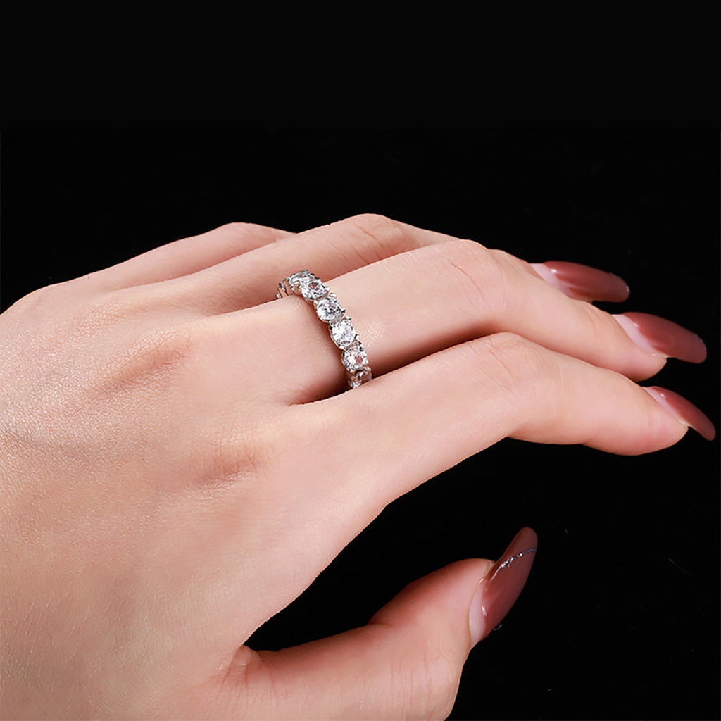 [HOT] Bague de tennis ronde Eternity