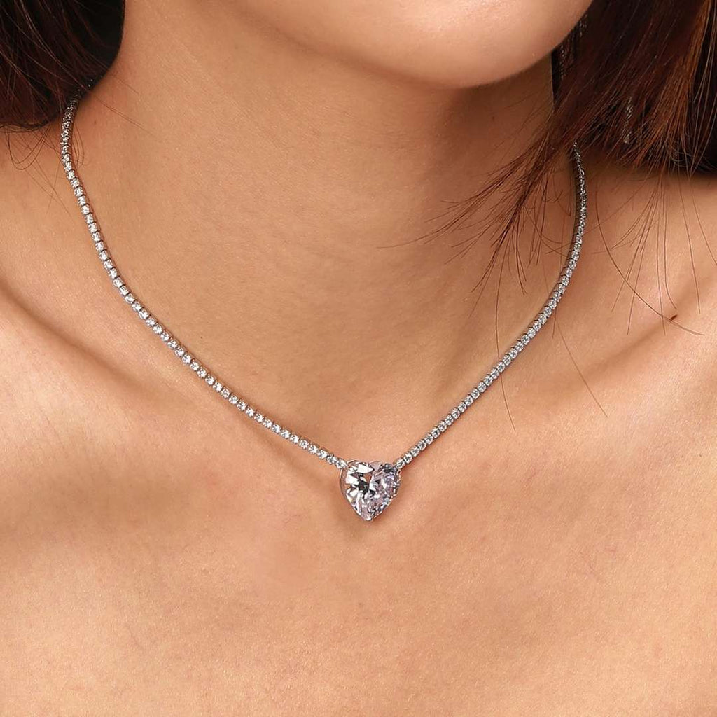 [HOT] Collier tennis polyvalent et coloré en forme de cœur de 8,0 carats