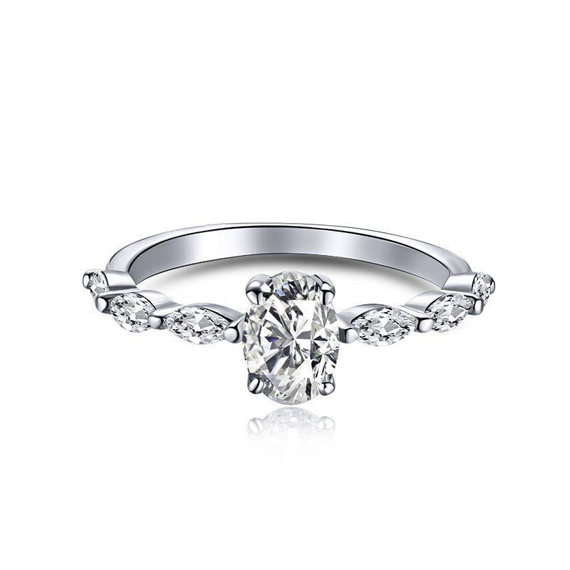[HOT] Bague de fiançailles quotidienne luxueuse et vibrante de 0,75 carat, taille coussin allongée