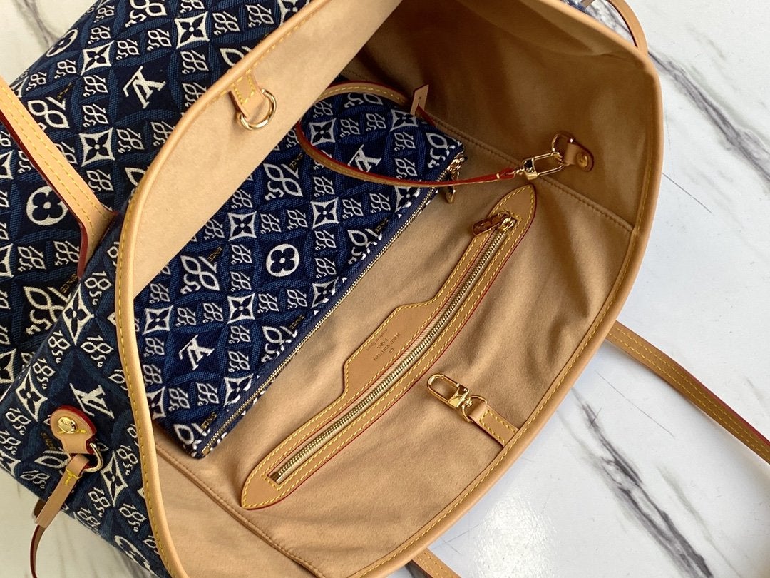 NEVERFULL MM AVEC SAC À POUSSIÈRE 1854 MONOGRAMME JACQUARD 31CM 