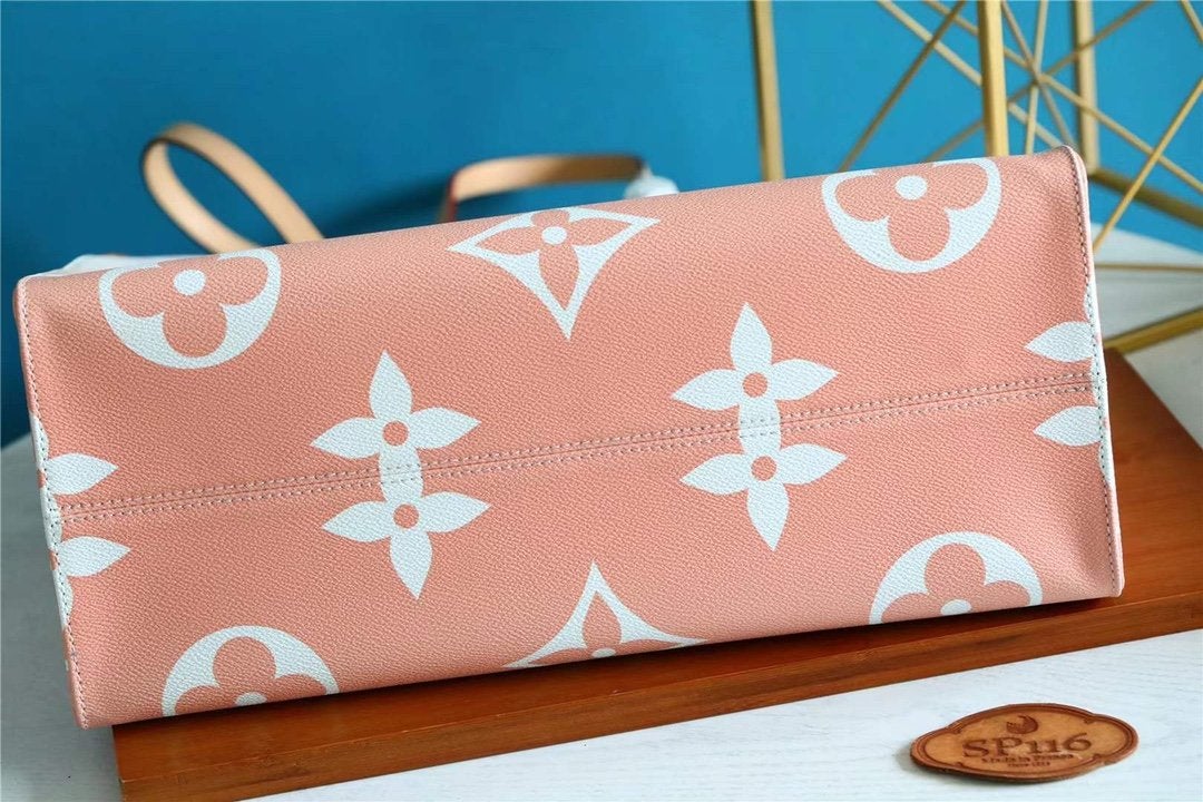 ONTHEGO MM BRUME GREY MONOGRAM TOILE ENDUITE GÉANTE