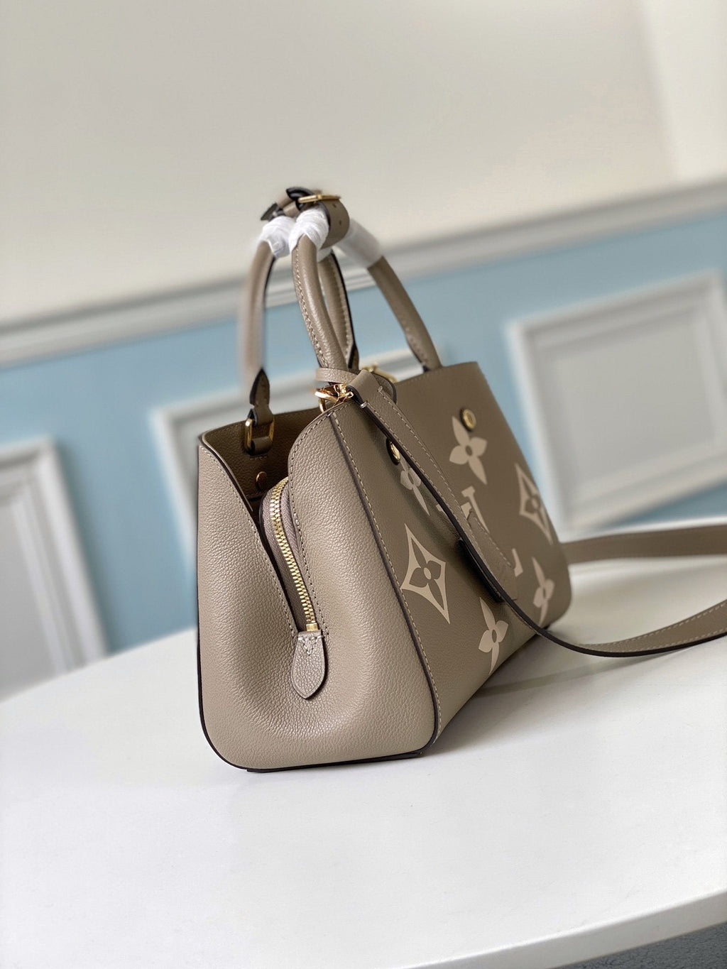 MONTAIGNE BB 29CM CUIR MONOGRAMME BEIGE