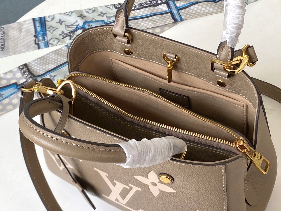 MONTAIGNE BB 29CM CUIR MONOGRAMME BEIGE