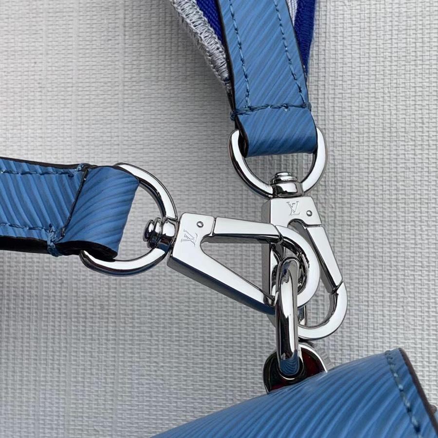 TWIST MM 23 CUIR DE VACHE GRAINÉ ÉPI BLEU