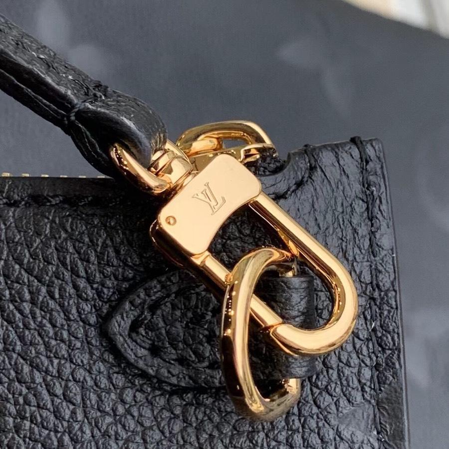 NEVERFULL MM 32 CUIR DE VACHE GAUFRÉ NOIR 