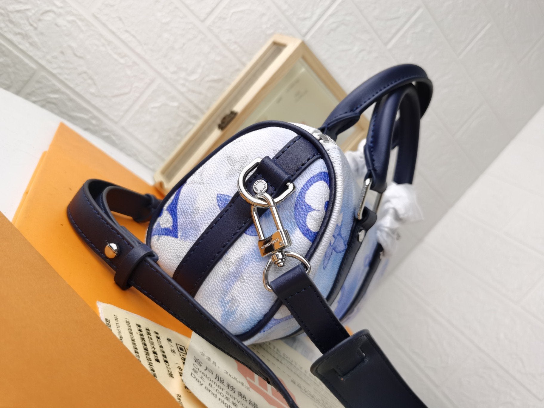 LV KEEPALL XS 21 MONOGRAMME TOILE BLEUE AQUARELLE