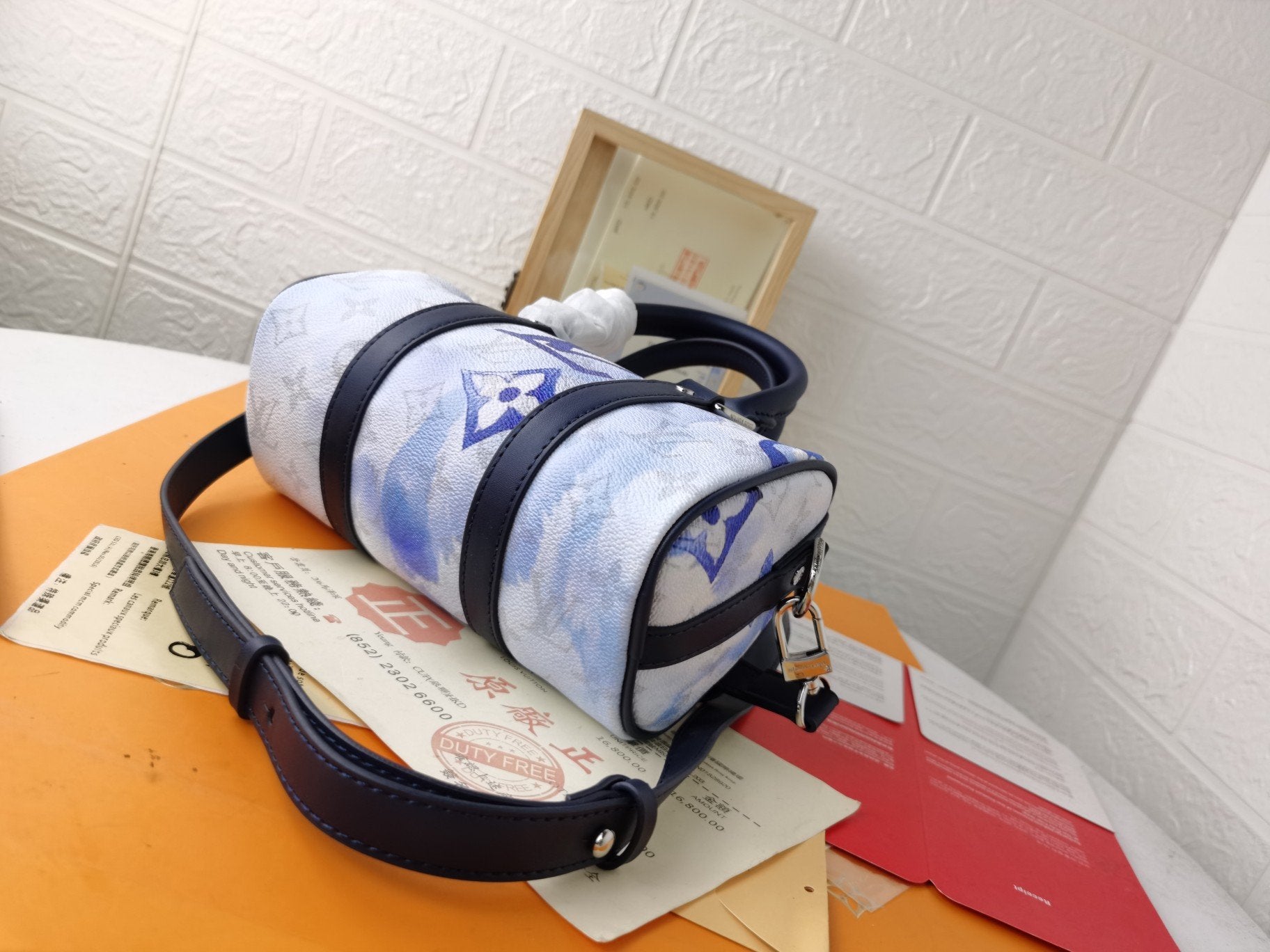 LV KEEPALL XS 21 MONOGRAMME TOILE BLEUE AQUARELLE