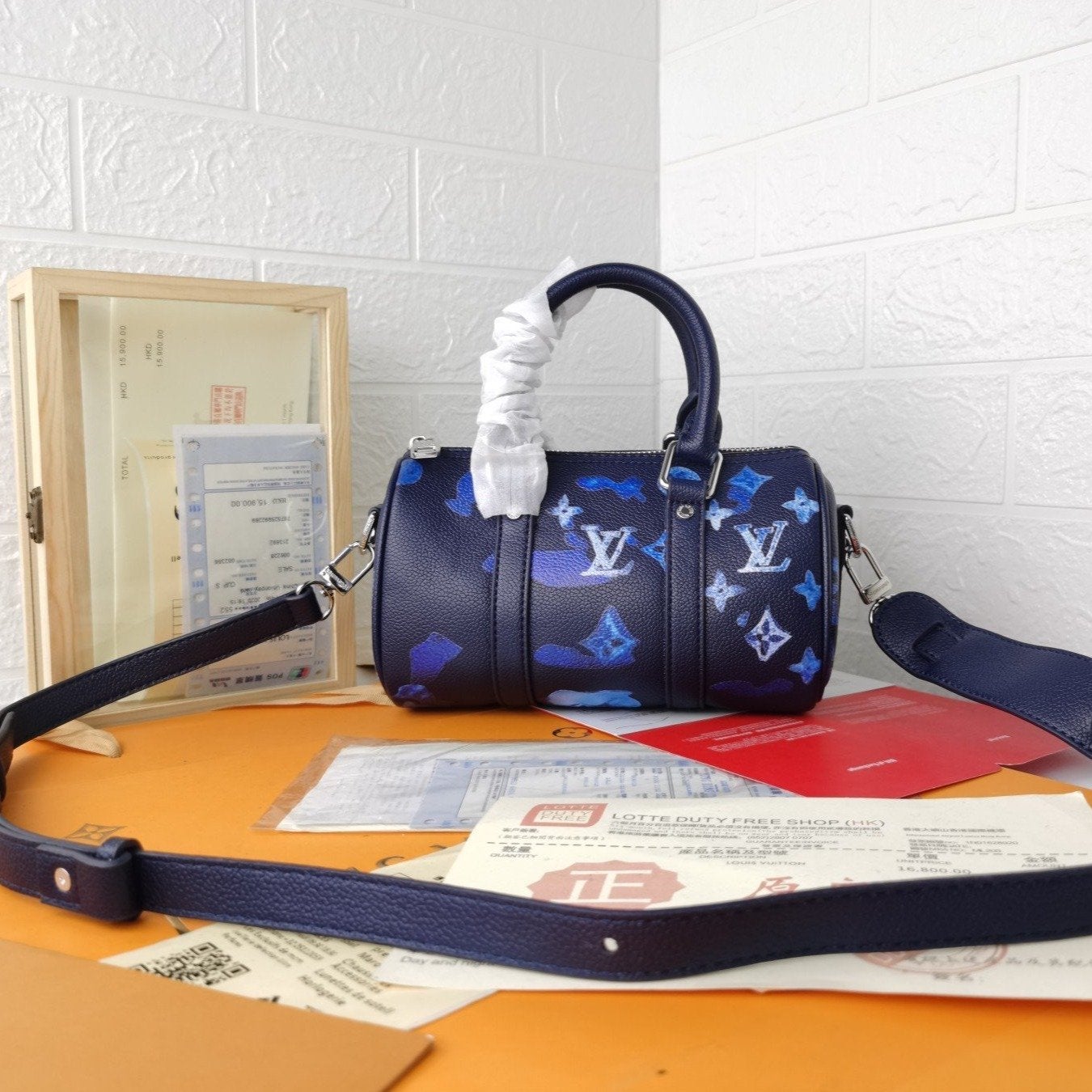 LV KEEPALL XS 21 ENCRE AQUARELLE CUIR DE VACHE