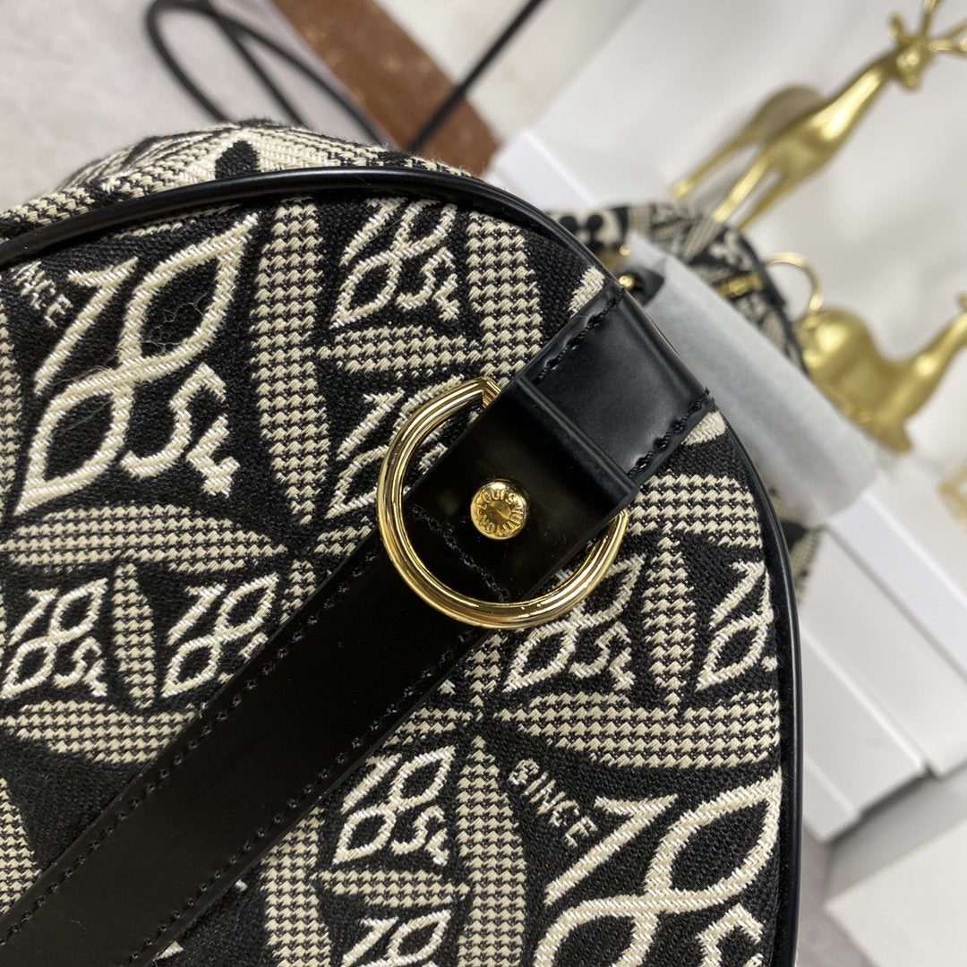 LV KEEPALL BANDOULIÈRE 45 1854 JACQUARD GRIS