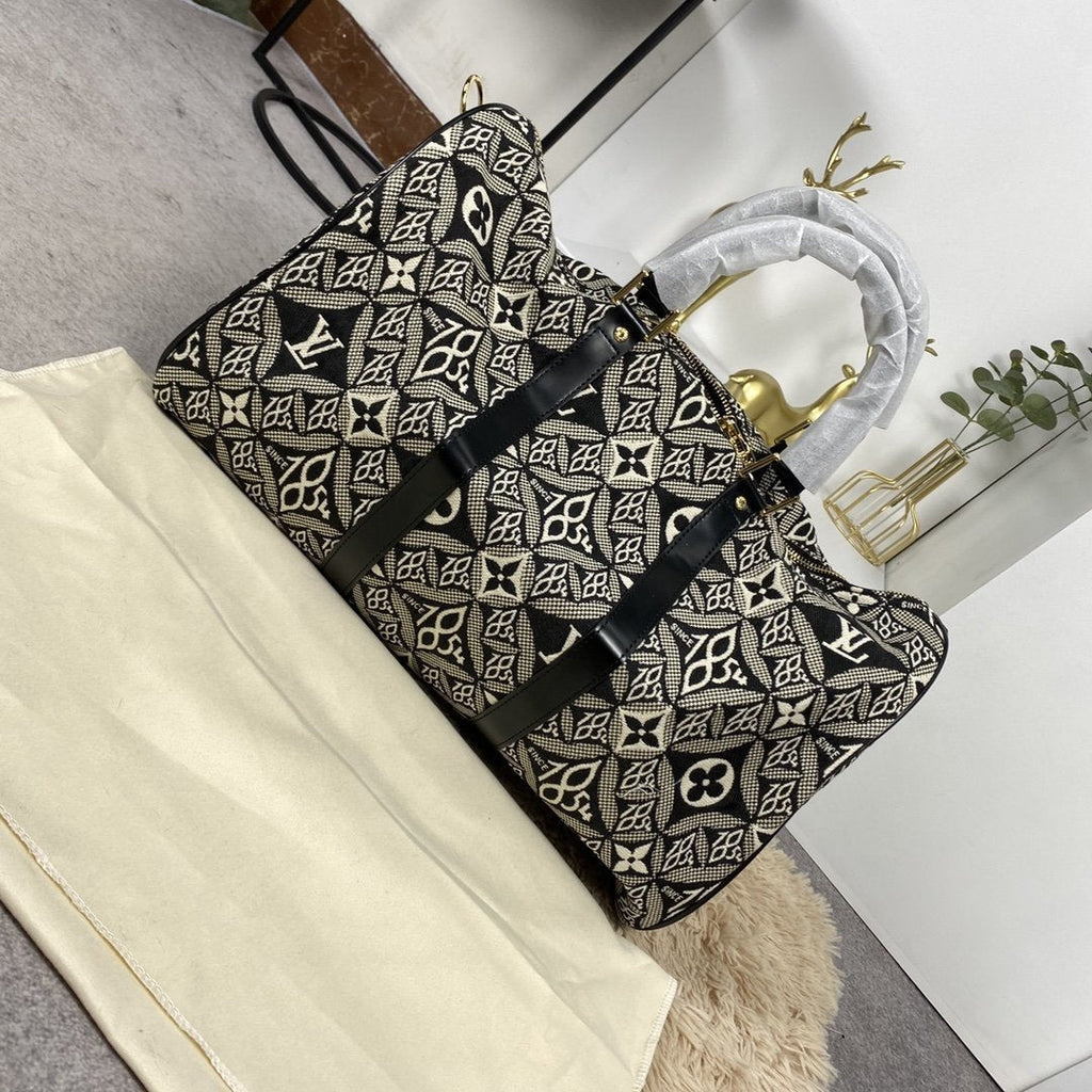 LV KEEPALL BANDOULIÈRE 45 1854 JACQUARD GRIS