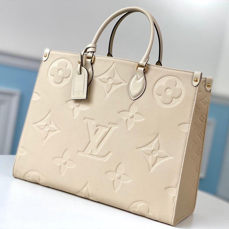 TOILE GÉANTE EMPREINTE MONOGRAMME CRÈME ONTHEGO GM 41