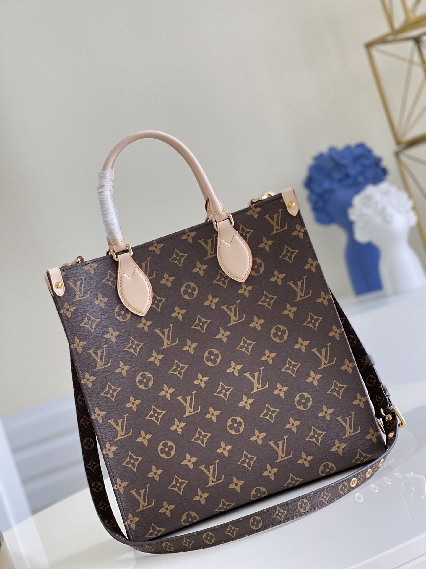 SAC PLAT 30CM TOILE MONOGRAMME